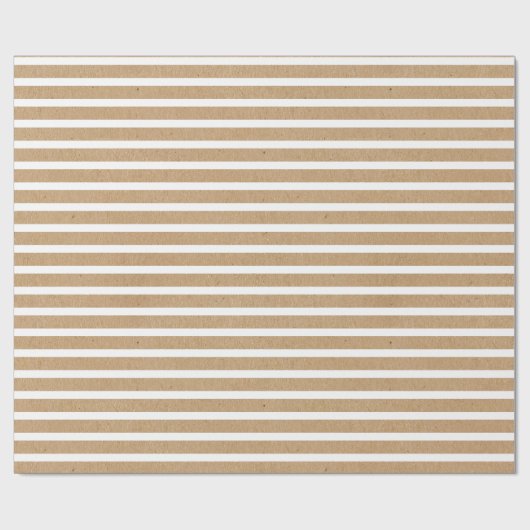 Elegant eenvoudig wit op Faux Rustic Brown Kraft Cadeaupapier (Vlak)