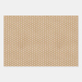 Elegant eenvoudig wit op Faux Rustic Brown Kraft Inpakpapier Vel (Voorkant 3)