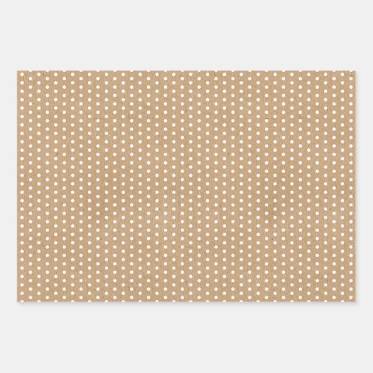 Elegant eenvoudig wit op Faux Rustic Brown Kraft Inpakpapier Vel (Voorkant 3)