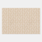 Elegant eenvoudig wit op Faux Rustic Brown Kraft Inpakpapier Vel (Voorkant 2)