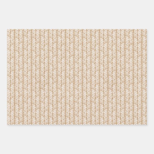 Elegant eenvoudig wit op Faux Rustic Brown Kraft Inpakpapier Vel (Voorkant 2)