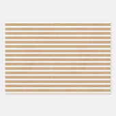 Elegant eenvoudig wit op Faux Rustic Brown Kraft Inpakpapier Vel (Voorkant)