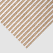 Elegant eenvoudig wit op Faux Rustic Brown Kraft Tissuepapier (Detail)