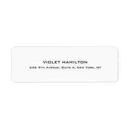 Elegant Eenvoudig Wit Professioneel Modern Etiket