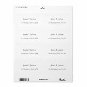 Elegant Eenvoudig Zakelijk Professioneel Etiket (Full Sheet)