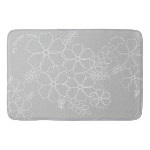 Elegant eenvoudig zomer bloemen patroon badmat