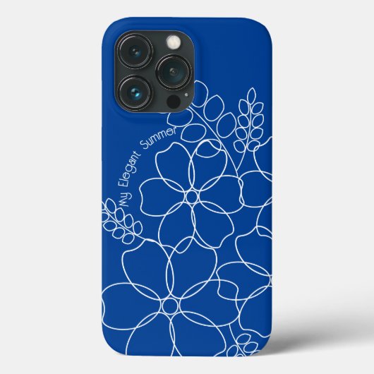 Elegant eenvoudig zomer bloemen patroon Case-Mate iPhone case (Achterkant)