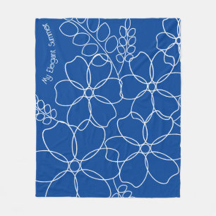 Elegant eenvoudig zomer bloemen patroon fleece deken