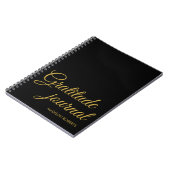 Elegant eenvoudig zwart dankbaarheidsjournaal notitieboek (Linkerzijde)