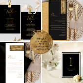 Elegant, eenvoudig zwart en gouden tabelnummer