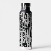 Elegant eenvoudig zwart en grijs waterfles (Rechts)