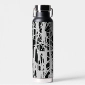 Elegant eenvoudig zwart en grijs waterfles (Voorkant)