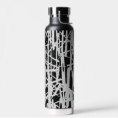 Elegant eenvoudig zwart en grijs waterfles (Links)