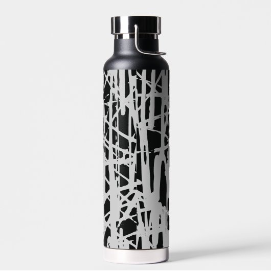 Elegant eenvoudig zwart en grijs waterfles (Links)