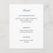 Elegant, eenvoudig zwart en wit informatiekaartje (Voorkant)