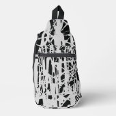 Elegant Eenvoudig Zwart & Grijs Sling Bag (Voorkant)
