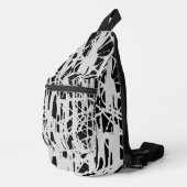 Elegant Eenvoudig Zwart & Grijs Sling Bag (Rechterhoek)