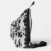 Elegant Eenvoudig Zwart & Grijs Sling Bag (Rechts)