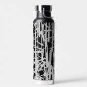 Elegant Eenvoudig Zwart & Grijs Waterfles (Links)