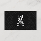 Elegant Eenvoudig Zwart Haarstylist Haardressoir Visitekaartje (Achterkant)