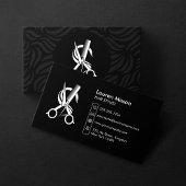 Elegant Eenvoudig Zwart Haarstylist Haardressoir Visitekaartje