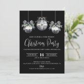 Elegant eenvoudig zwart kerstfeest kaart (Staand voorkant)