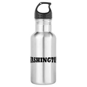 Elegant Eenvoudig Zwart Schrift Washington DC Waterfles