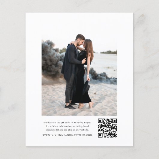 Elegant Eenvoudig Zwart-wit Budget Bruiloft (Achterkant)