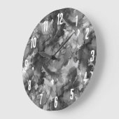 Elegant eenvoudig zwart wit grote klok (Hoek)