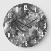 Elegant eenvoudig zwart wit grote klok (Voorkant)