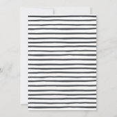 Elegant eenvoudig zwart wit kerstfeest kaart (Achterkant)