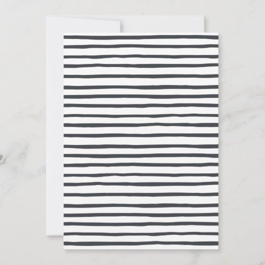 Elegant eenvoudig zwart wit kerstfeest kaart (Achterkant)