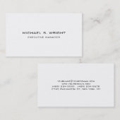 Elegant eenvoudig zwart wit professional visitekaartje (Voorkant / Achterkant)