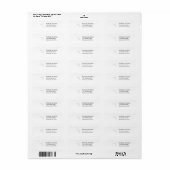 Elegant eenvoudig zwart wit retouradres label (Full Sheet)