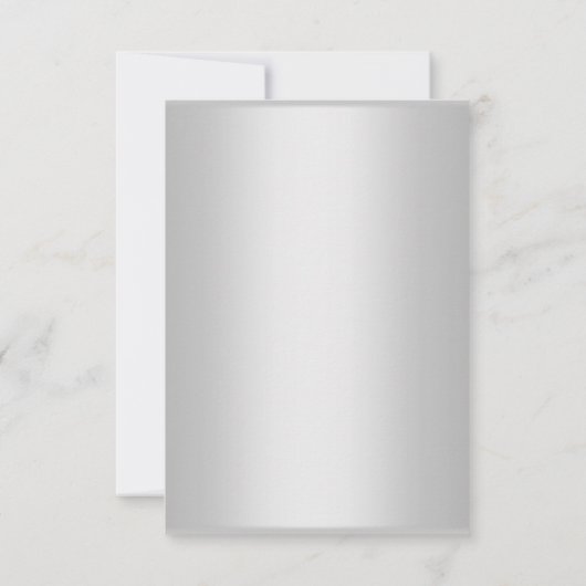 ELEGANT EENVOUDIGE BLAUWE VERSILVER DANK JE KAART (Achterkant)