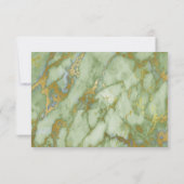 ELEGANT EENVOUDIGE EUCALYPTUS SILVER RSVP INVITATI KAART (Achterkant)