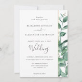 Elegant eenvoudige eucalyptusbruine moderne bruilo kaart (Voorkant)