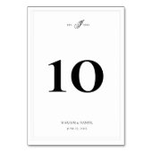 Elegant Eenvoudige Kalligrafie Monogram Witte Brui Kaart (Voorkant)