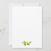 Elegant eenvoudige  Lemons sparen de datum Save The Date (Achterkant)