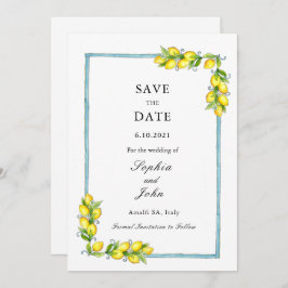 Elegant eenvoudige  Lemons sparen de datum Save The Date
