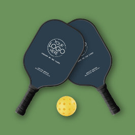 Elegant eenvoudige Logo marineblauw persoonlijk Pickleball Paddle