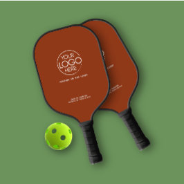 Elegant Eenvoudige Logo Terracotta Persoonlijk Pickleball Paddle