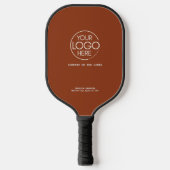 Elegant Eenvoudige Logo Terracotta Persoonlijk Pickleball Paddle (Voorkant)