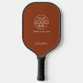 Elegant Eenvoudige Logo Terracotta Persoonlijk Pickleball Paddle (Achterkant)