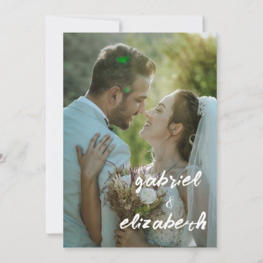 elegant & eenvoudige luxe blauwe trouwuitnodiging kaart (Achterkant)