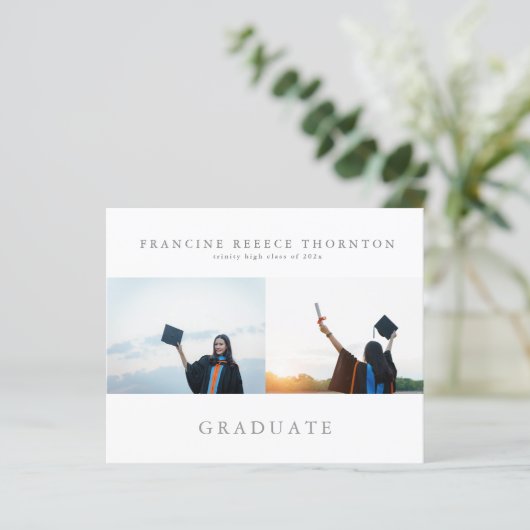 Elegant eenvoudige middelbare school Afstudeerder  (Staand voorkant)