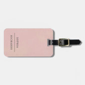 Elegant  | Eenvoudige minimale blos Bagagelabel (Voorkant horizontaal)