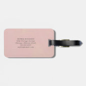Elegant  | Eenvoudige minimale blos Bagagelabel (Achterkant horizontaal)