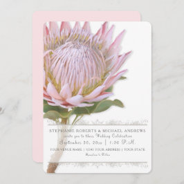 Elegant eenvoudige, moderne Floral roze protheevlo Kaart