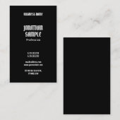 Elegant eenvoudige, moderne zwarte en witte Sjablo Visitekaartje (Voorkant / Achterkant)